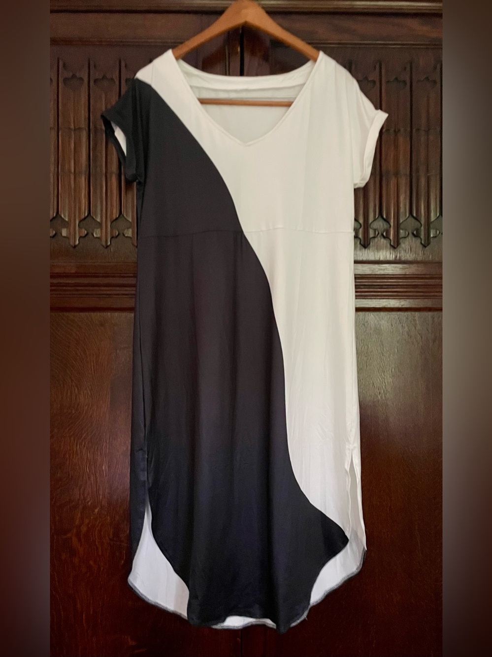 NWOT Women’s Black & White Color Block Dress